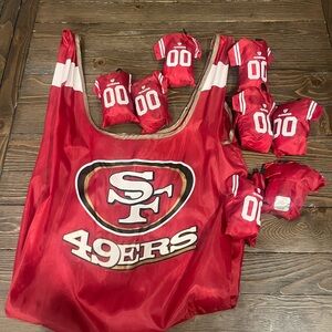 San Francisco 49ers Red Tote and Mini Jerseys